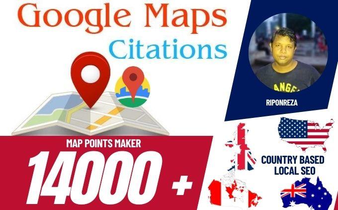 I will create 6500 google maps citations and gmb rank...