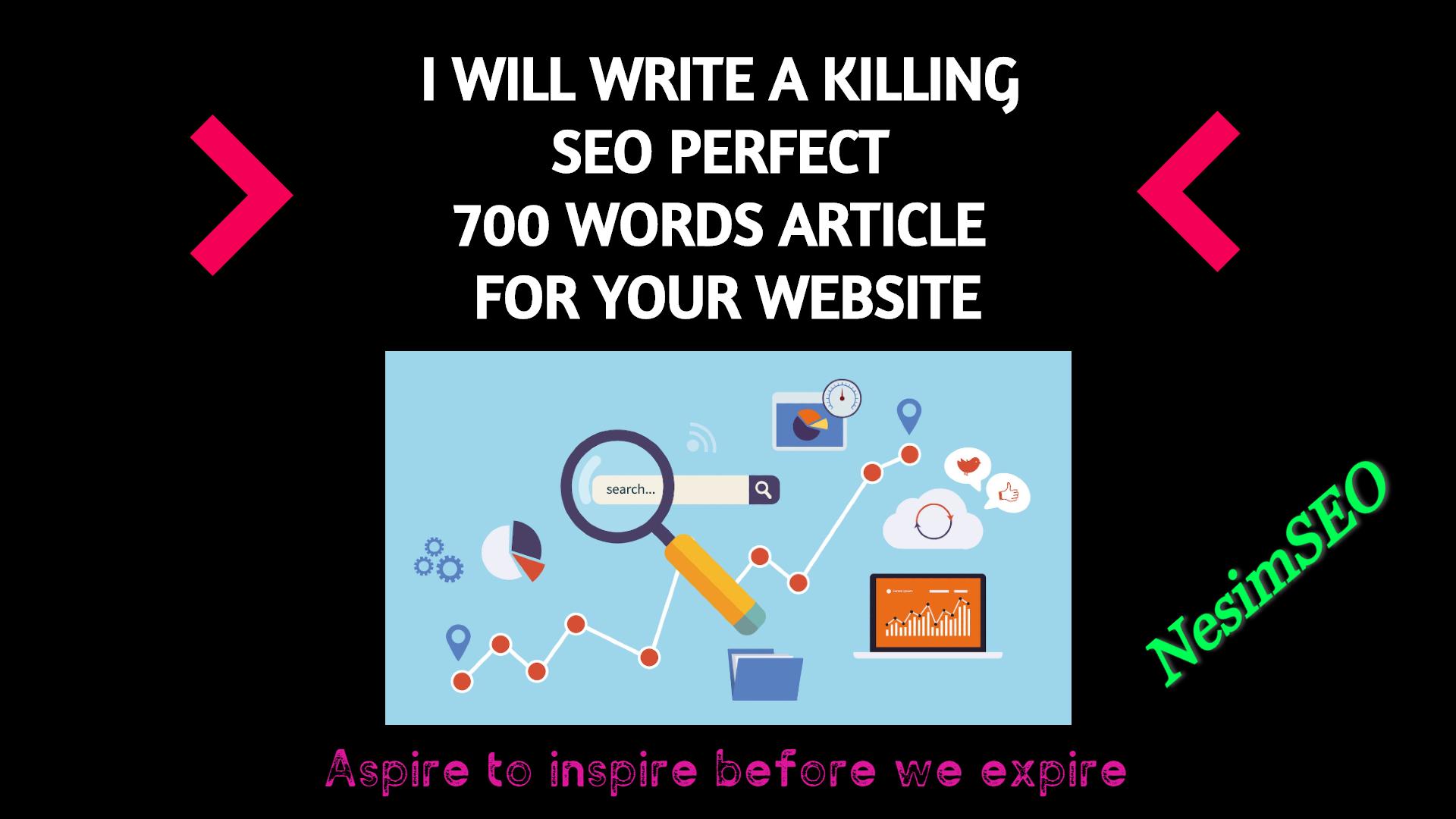 I Will Write A Killing SEO Perfect 700 Words Article ...