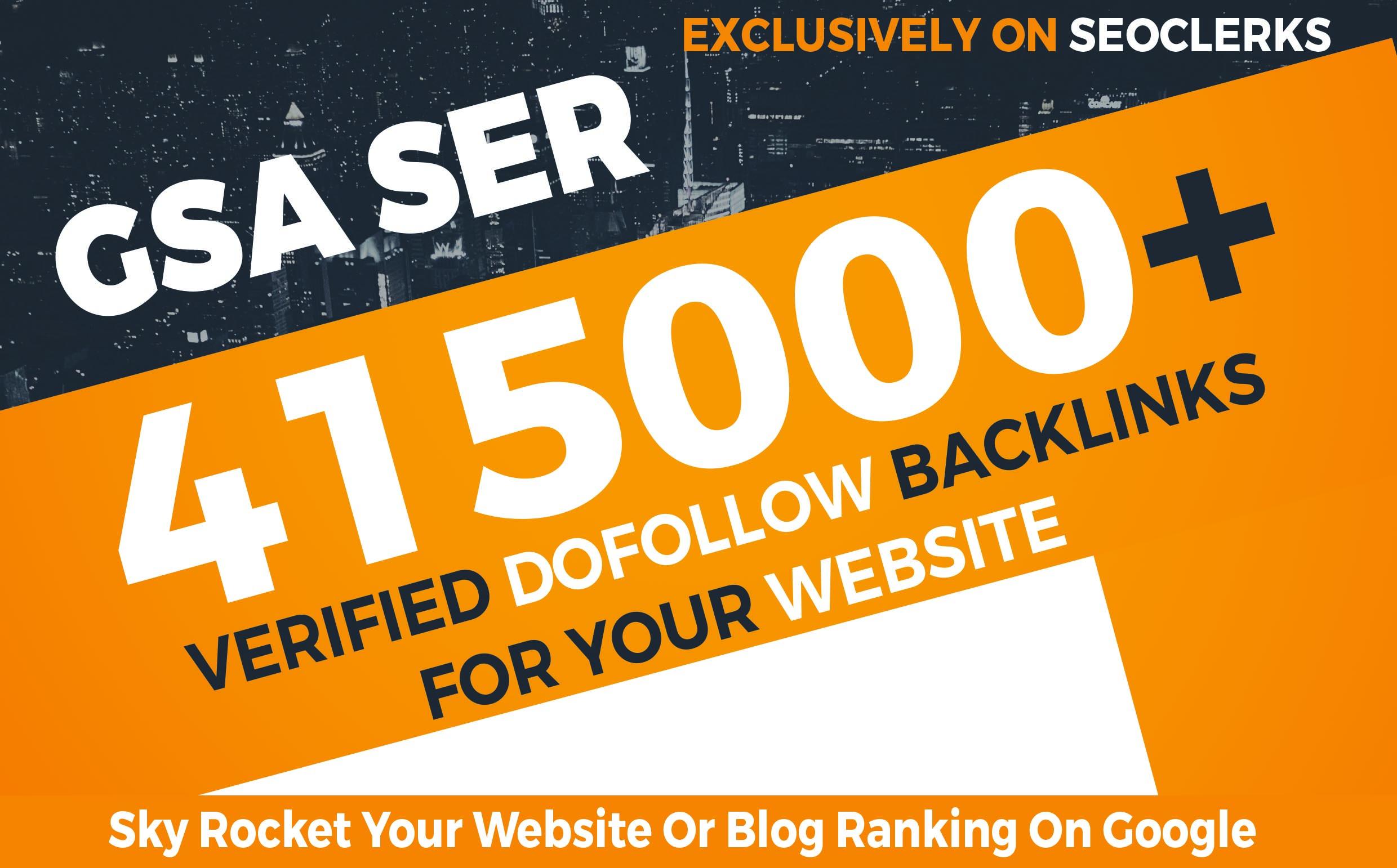 415,000 GSA SER Dofollow Backlinks to Boost your Site...