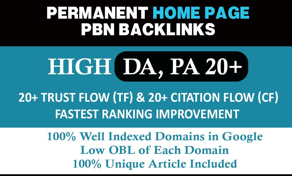 Build 50 High DA PA Home Page Permanent Contextual PB...