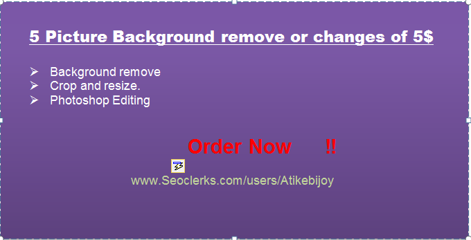 I will remove 5 background or change photo