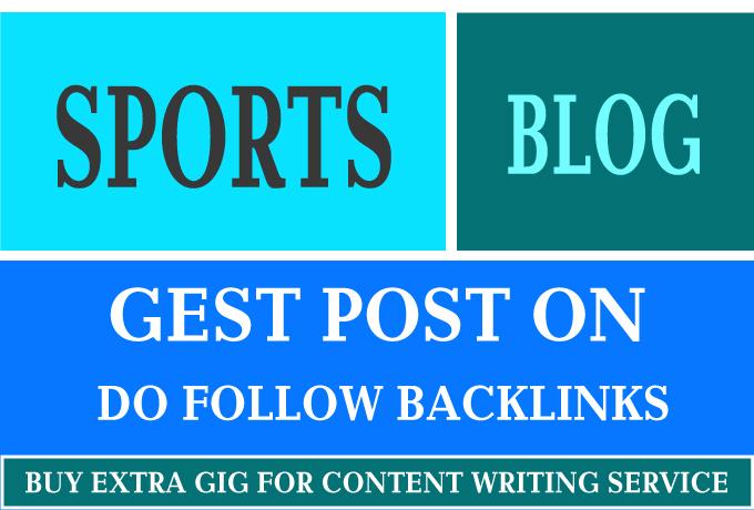 I will guest post on high quality sports blog