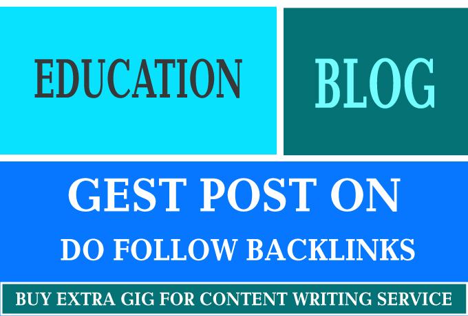I will guest post on education blog