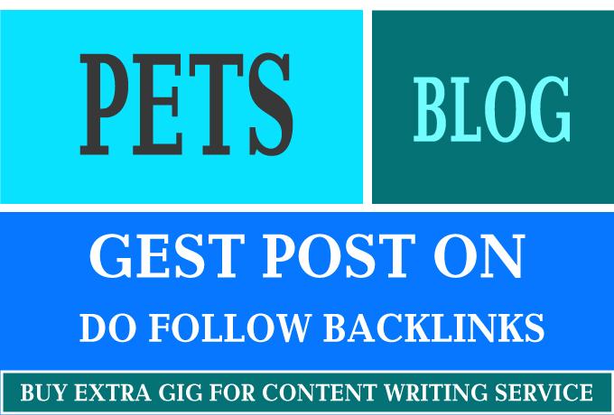 I will guest post on my high quality PETS blog
