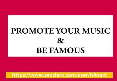 Get Best Music Promotion and be viral on social media...