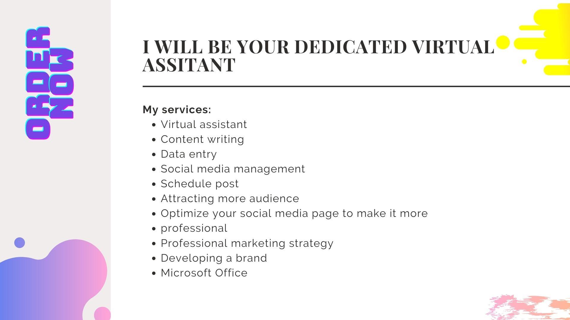 Need a virtual assistant for your social media platfo...