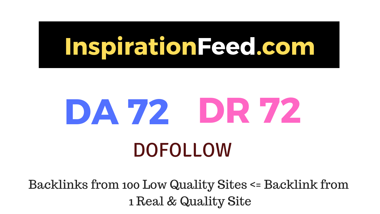 Publish a guest post on InspirationFeed. com DA72 DR7...