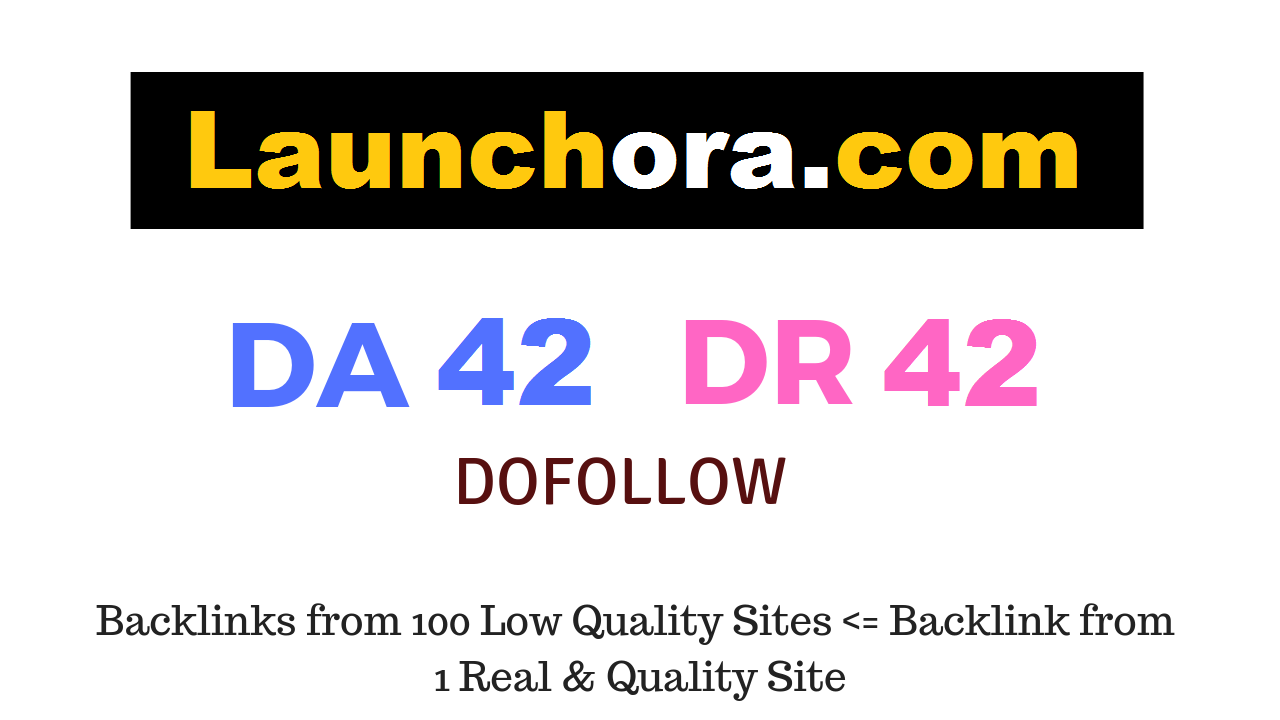 Publish a guest post on Launchora. com DA42 DR42
