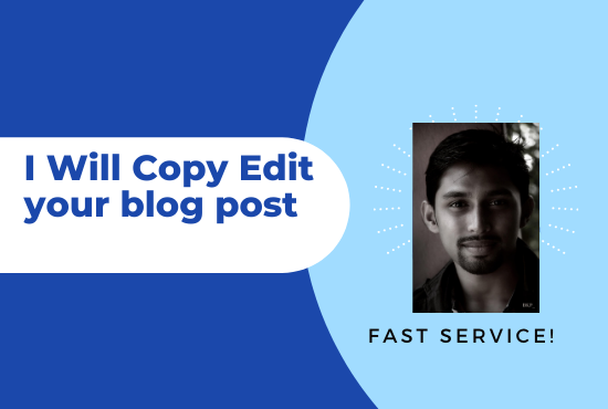 I will copy edit your 3000 words blog post