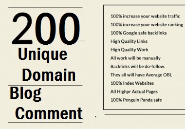 Best Offer 200 Unique Domain Dofollow Backlinks With ...