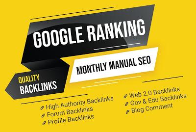Monthly Package -Powerful Authority Backlinks Service...