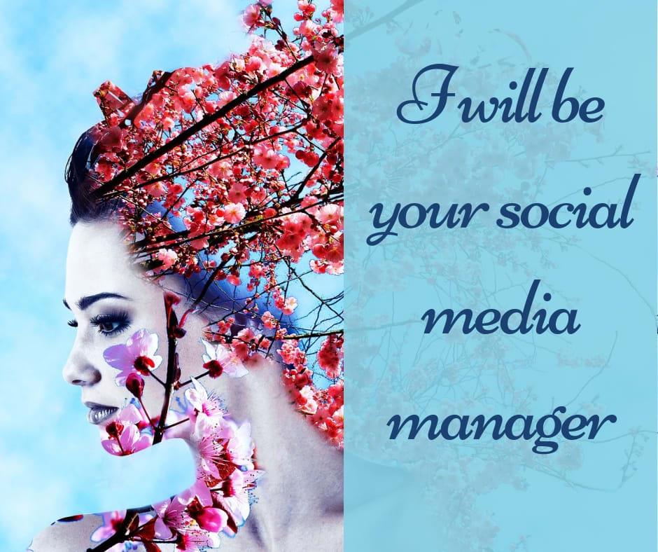 I will be your social media manager, social media ma...