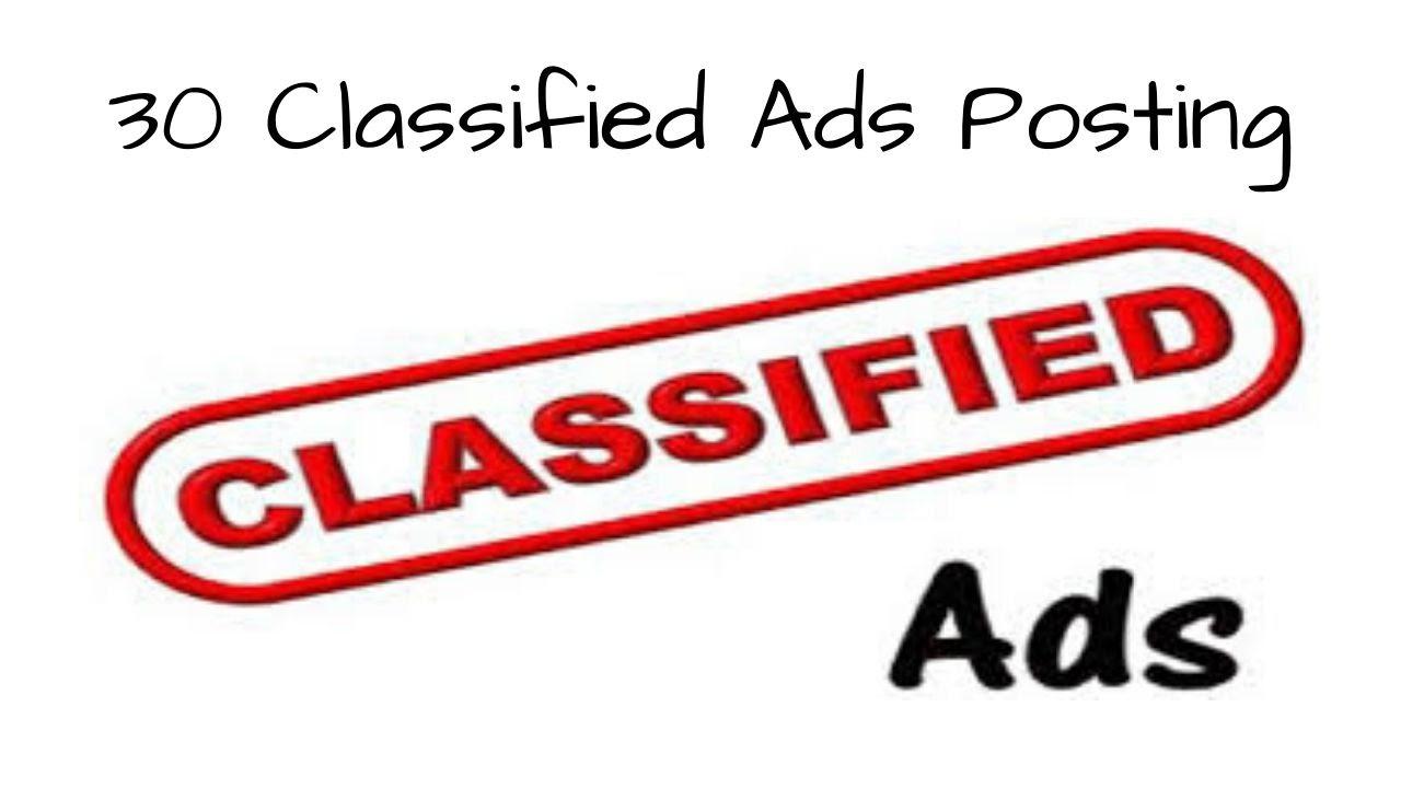 Publish Manually 30 Classified Ads Posting for Build ...