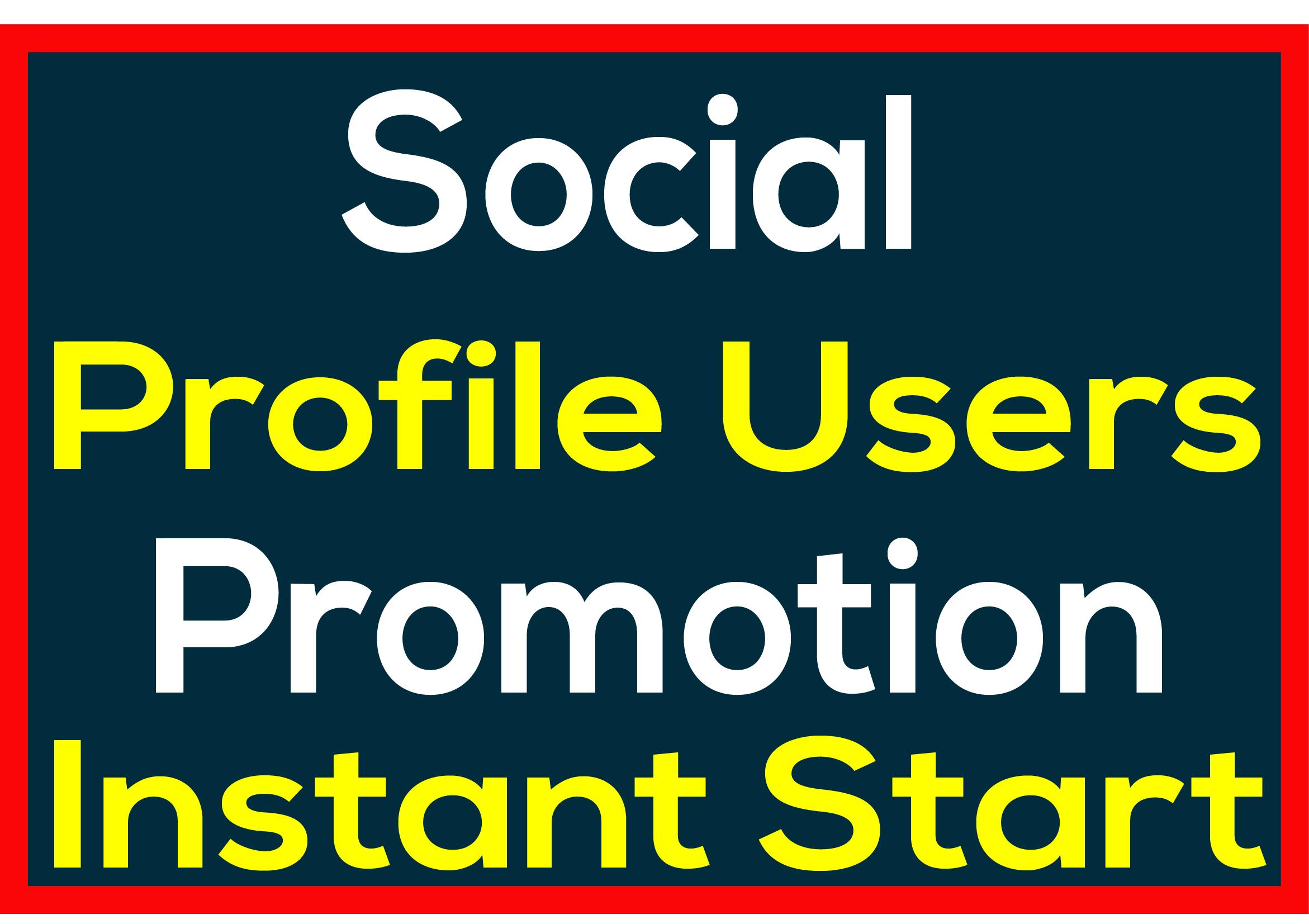 Social Media Profile HQ User Promotion Complete 24-48...