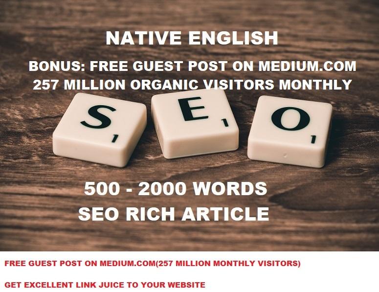 Write 500 Words Seo Article - USA or UK English