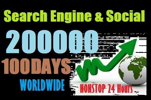 200000 Web Traffic Worldwide from Social Media and Se...