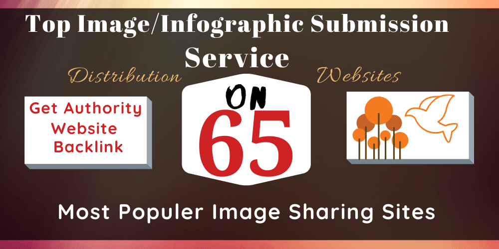 Make manual infographic or image submission to 65 top...