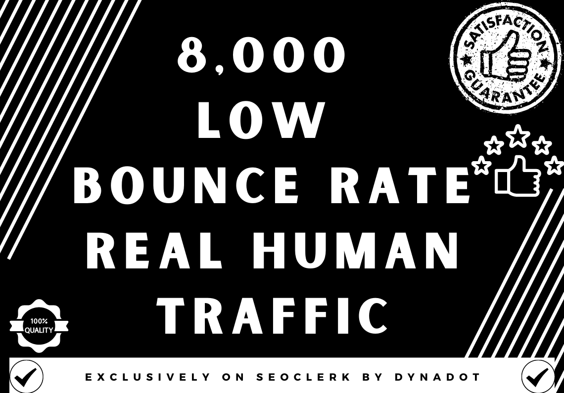 8,000+ Low Bounce Rate Real Human Traffic from Worldw...