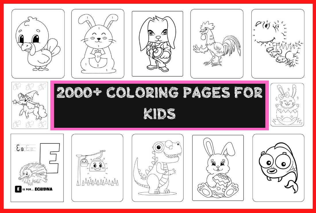 I will create for you 2000 coloring pages for childre...
