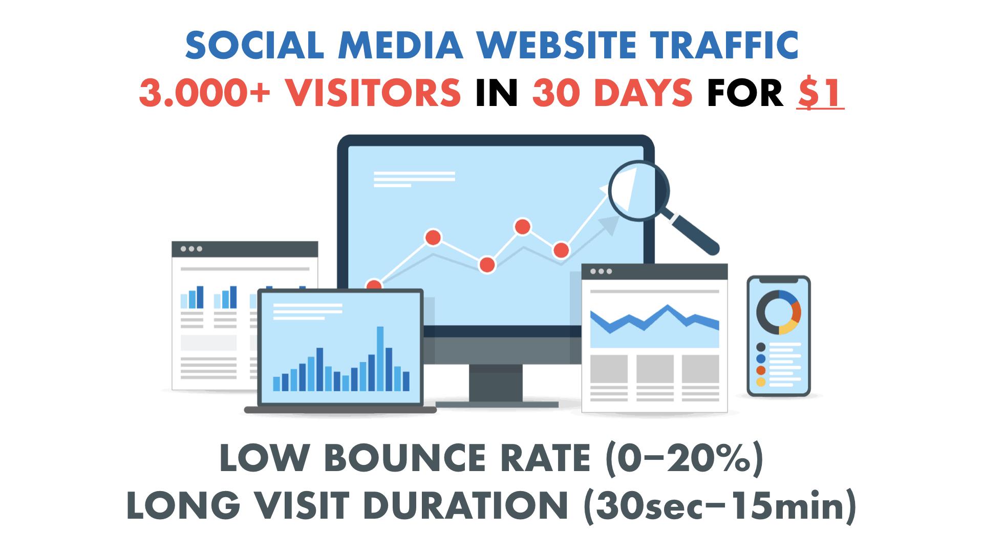 SOCIAL MEDIA Website Traffic with Low Bounce Rate and...