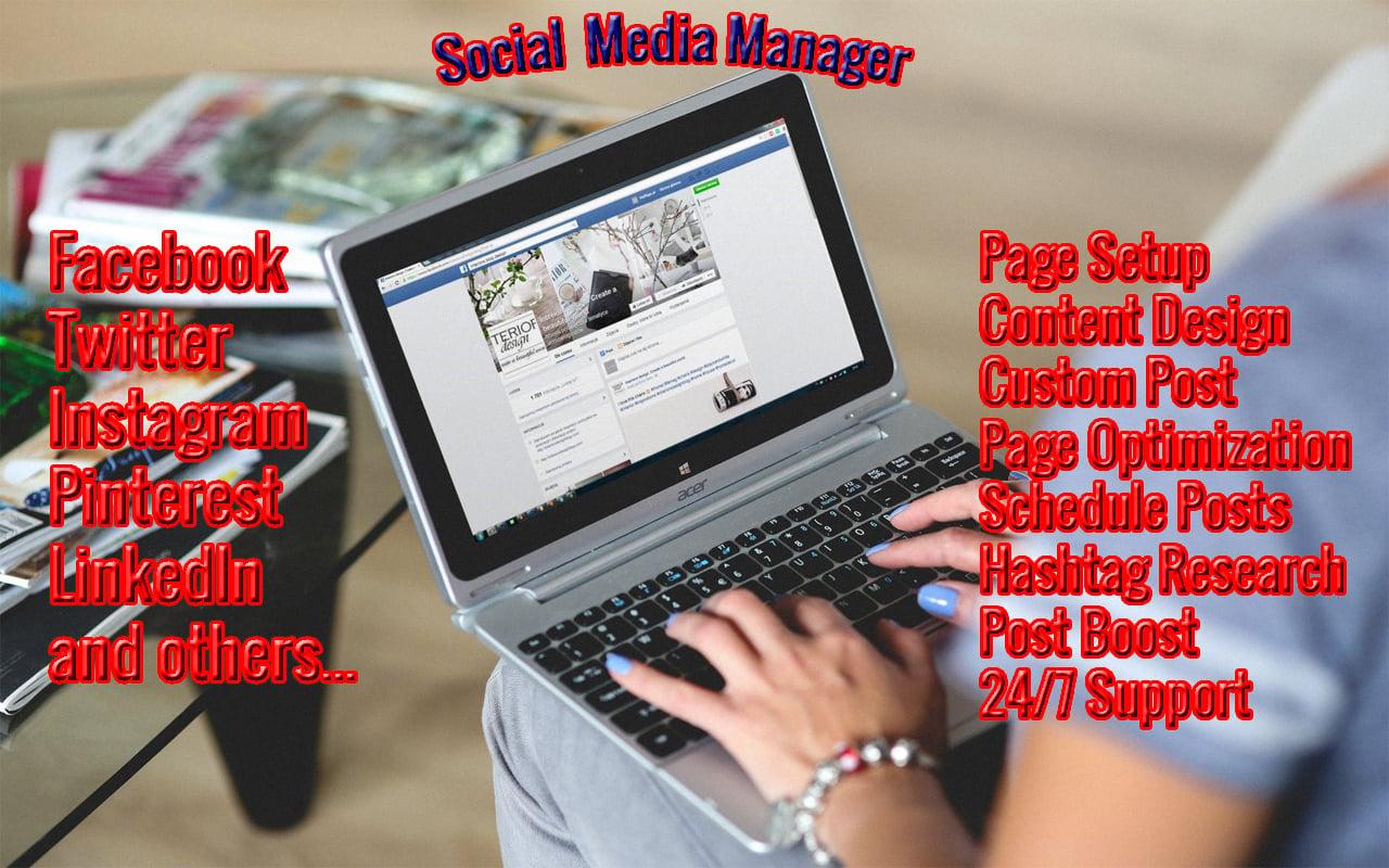 I will be your expert social media manager and conten...