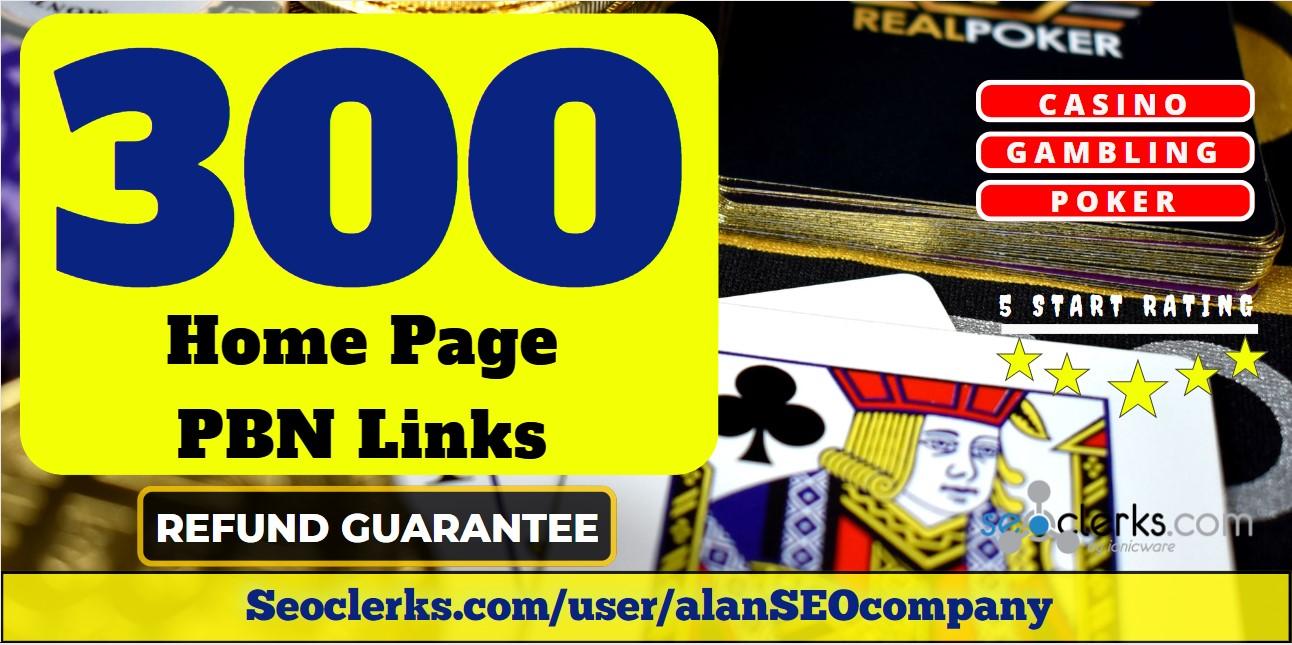 300 High DA 65+ Casino, Gambling Niche PBN Links