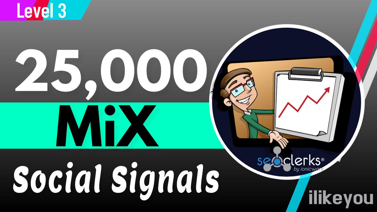 25,000 Mix Social Signals Share / Bookmark / Backlink...