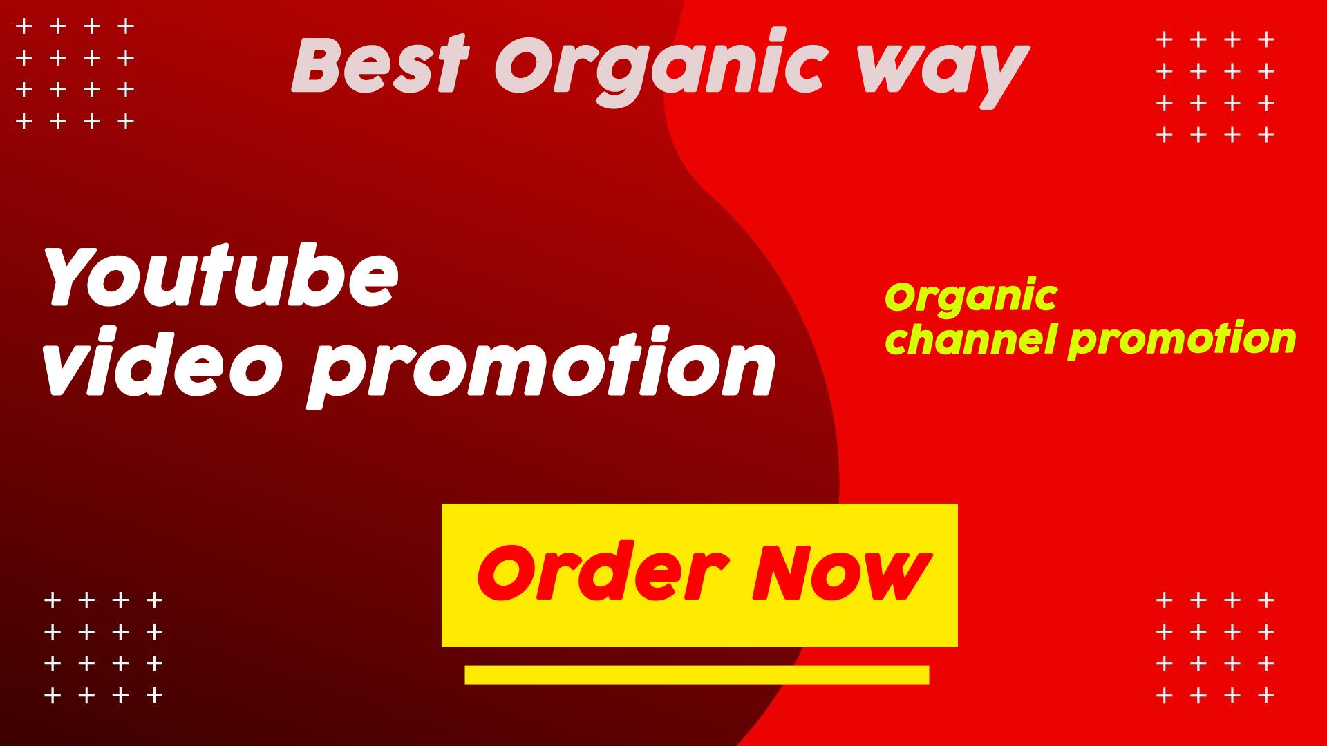 Promote your youtube video in an organic way