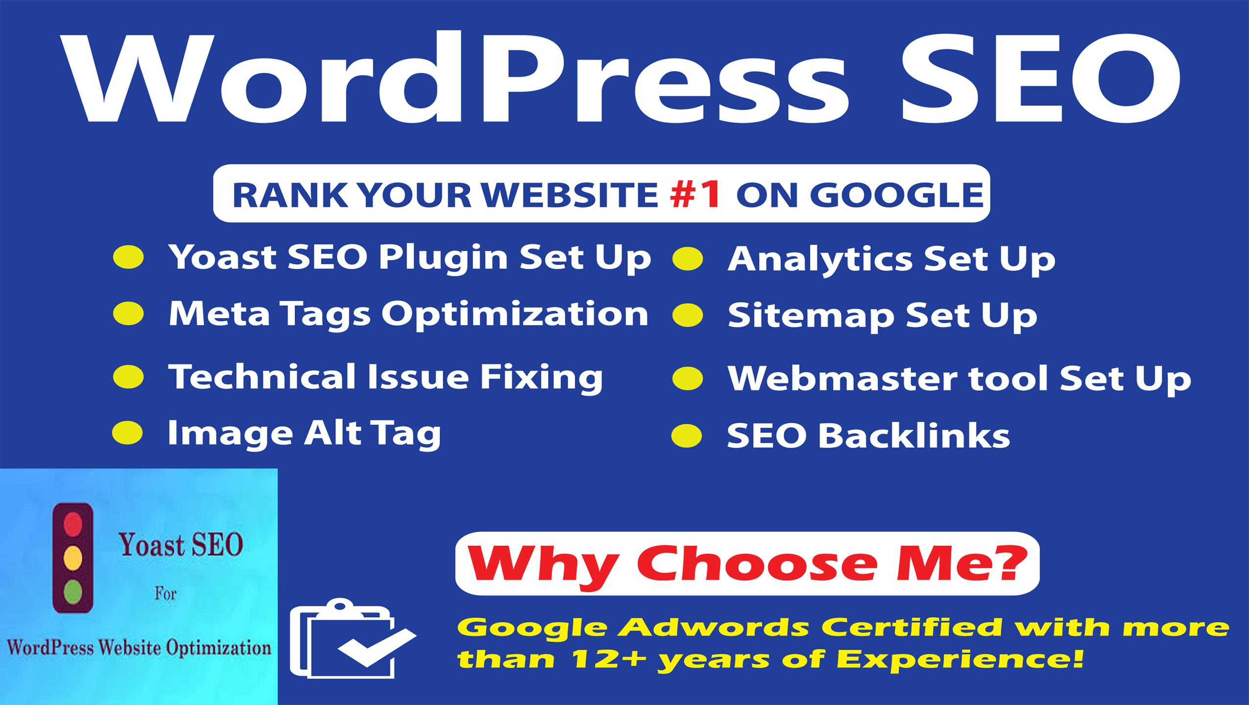 I will do wordpress yoast SEO on page optimization wi...