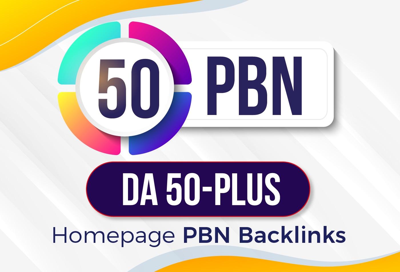 Build, All DA50+ High Quality 50 PBN Backlinks, To We...