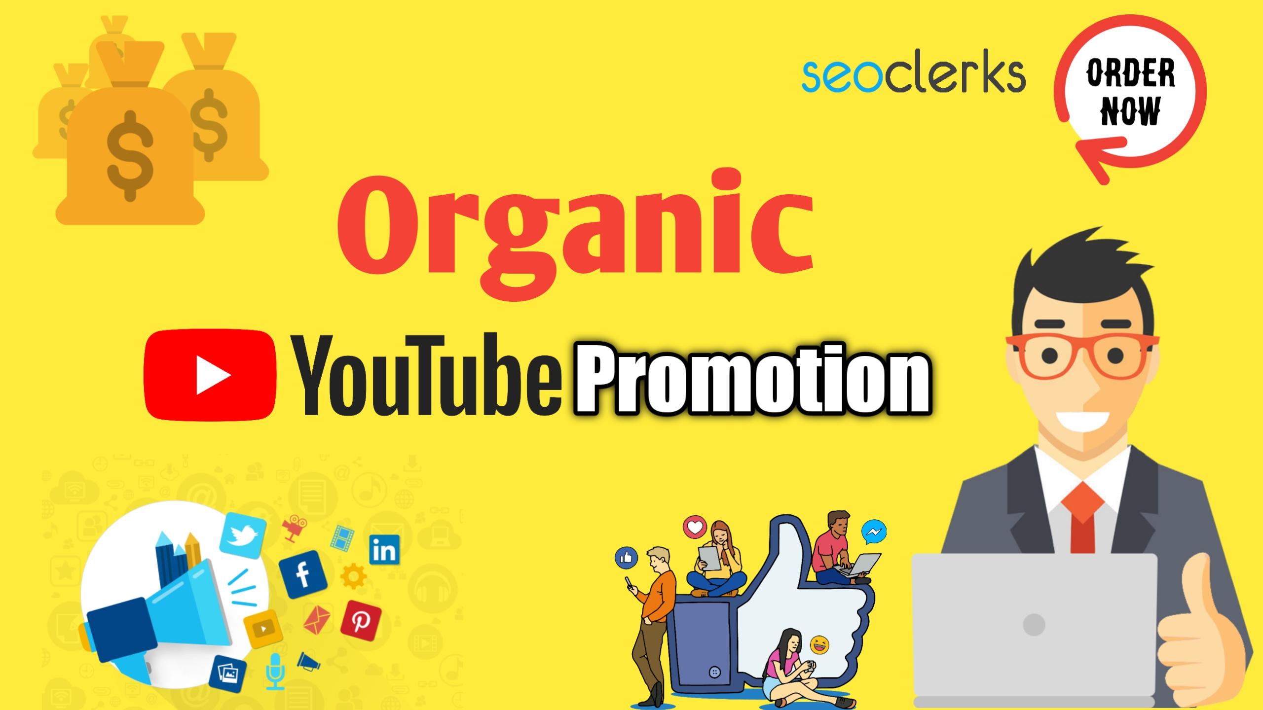 i will do organic youtube video promotion to go viral