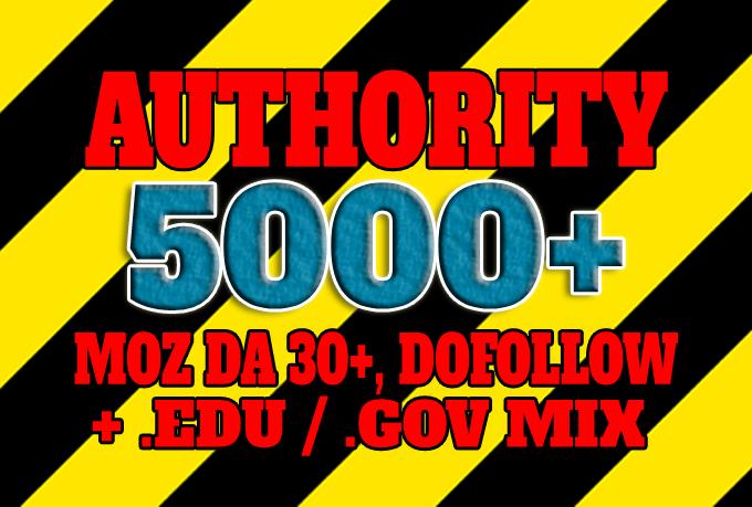 Get 5000+ DA 30+, dofollow, EDU and GOV backlinks m...