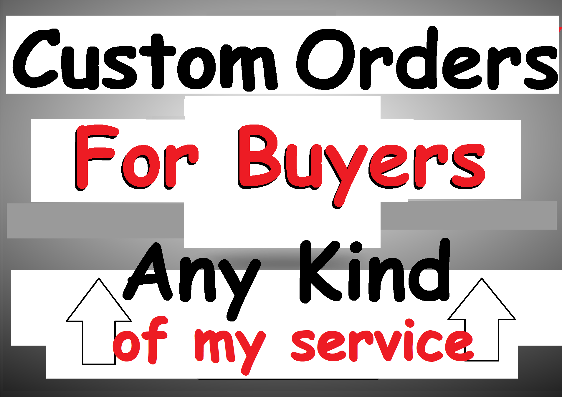 custom order for my buyer services within delivery ti...