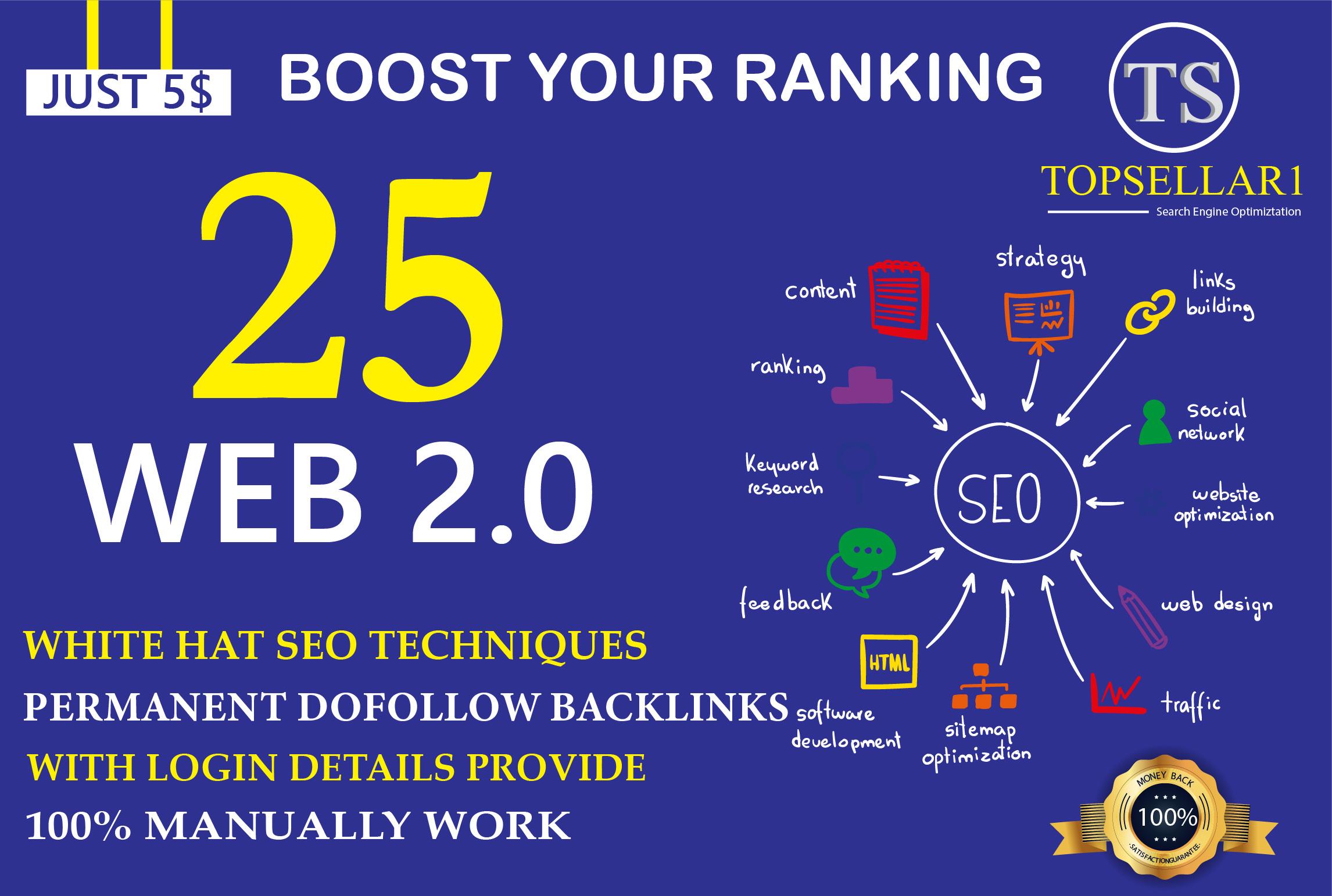I will create 25 web 2.0 blog contextual backlinks