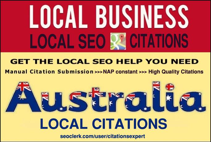 Do Manually TOP 40 Live Local Citations for Australia...
