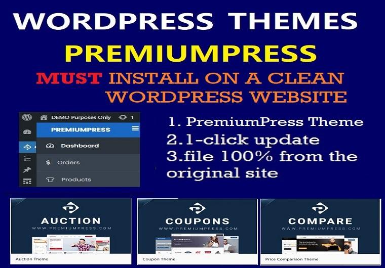 Install PremiumPress WordPress Theme With License Act...