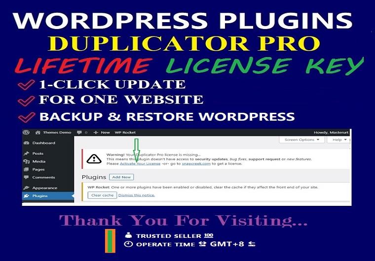 Install Duplicator Pro WordPress Plugin With License ...