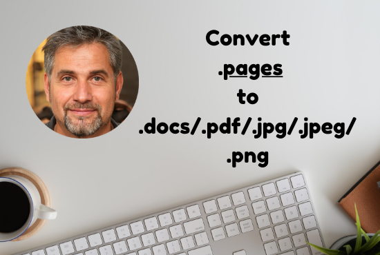 I will convert. pages to. pdf/. doc/. jpg/. jpeg/. pn...