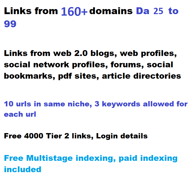 270+ High Authority links, DA 45 to 99, 2 tiered fr...