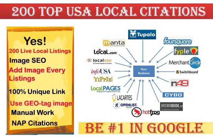 I will do 200 local listings for USA local business r...