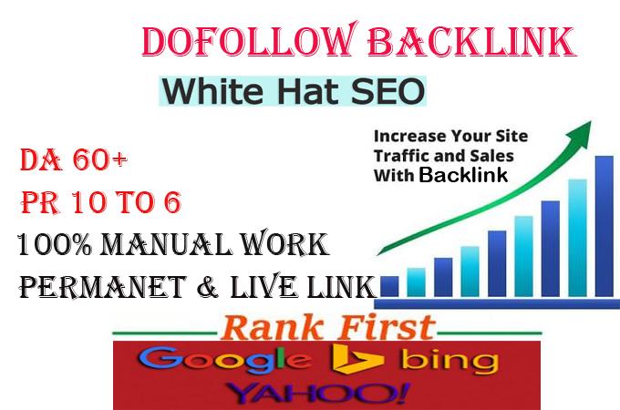 I will create 100 dofollow white hat backlink help fo...