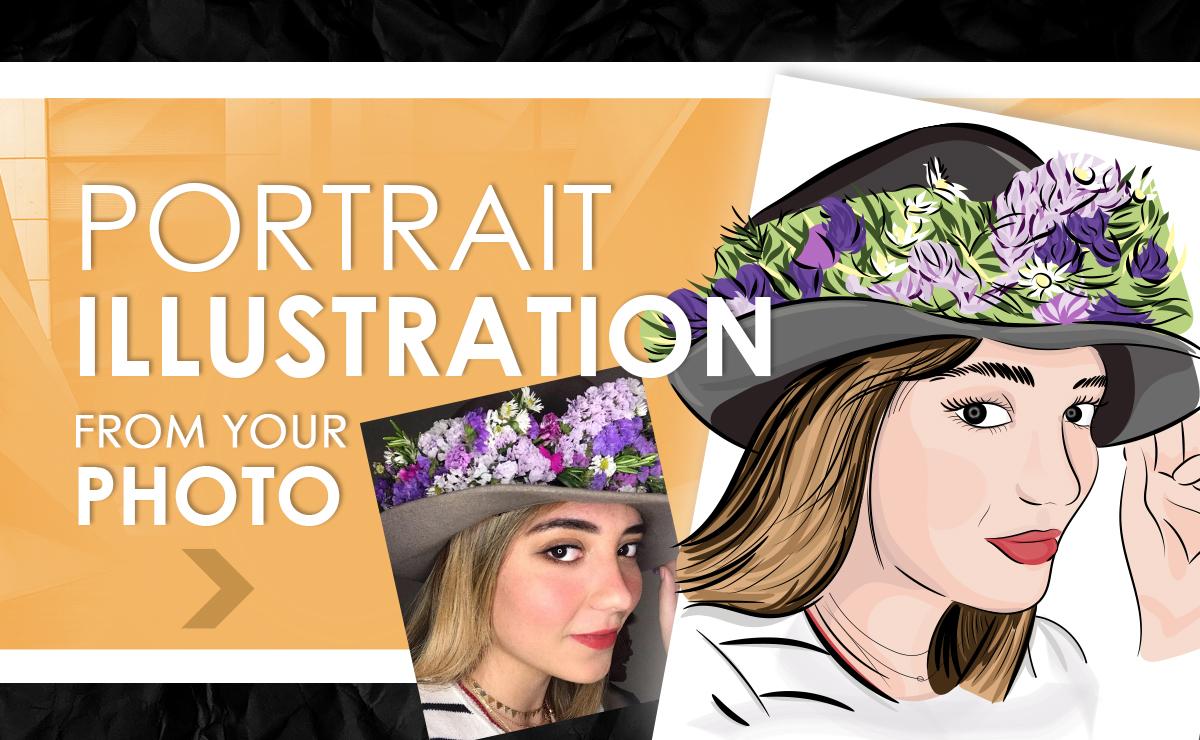 I will draw line art or vector portrait from your pho...