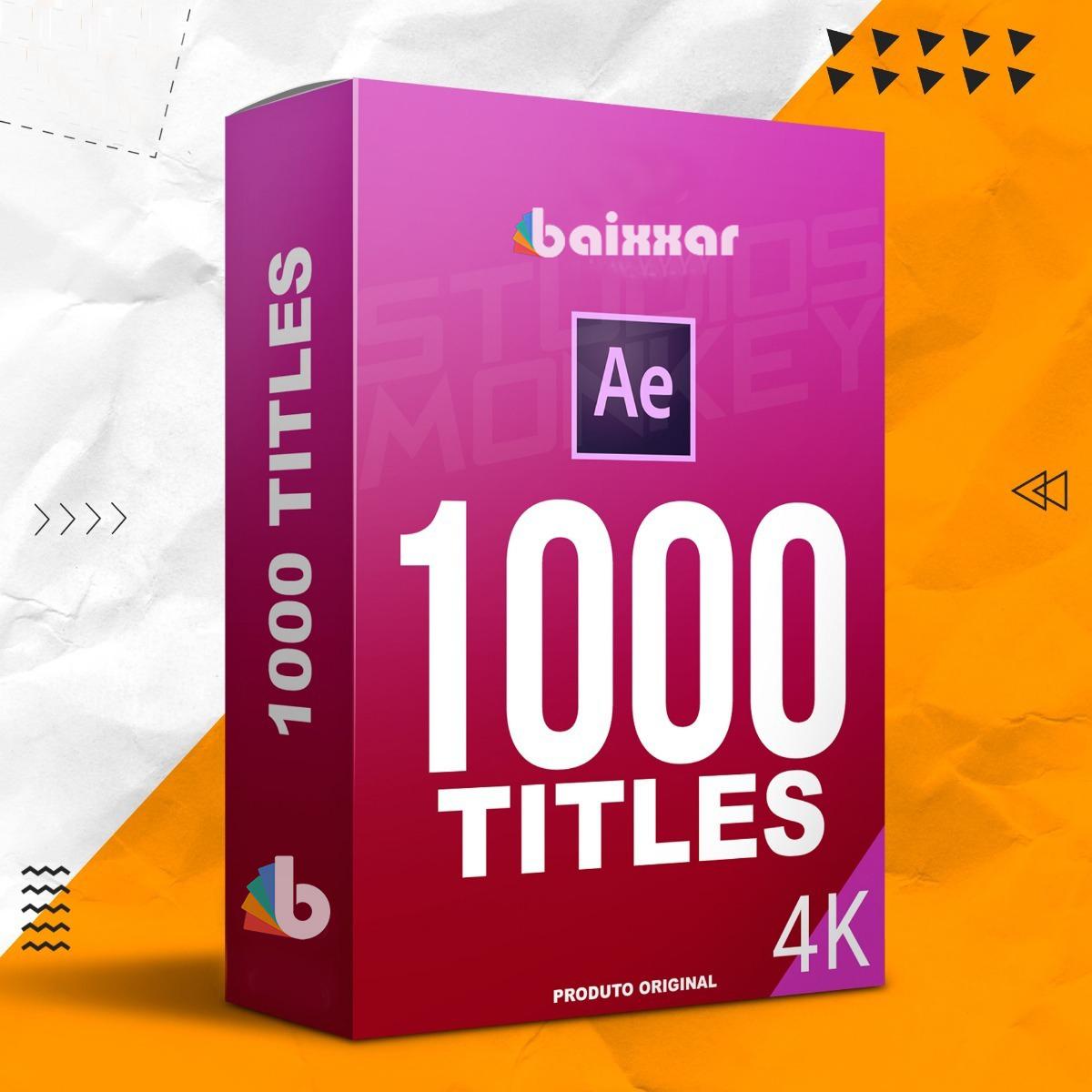 I will send 1000 projects after effects title motion ...