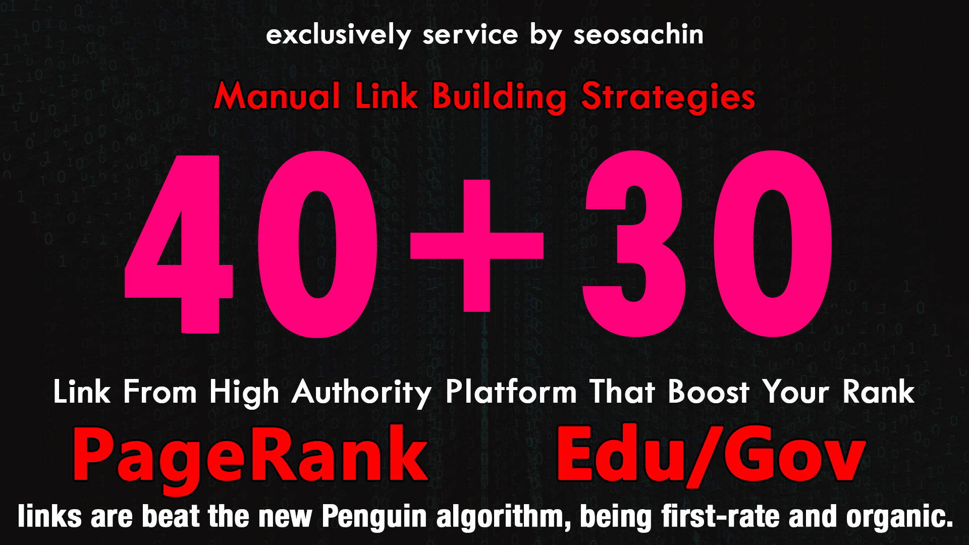 Skyrocket Your Google Rankings, With 40 PR9 + 30 EDU...