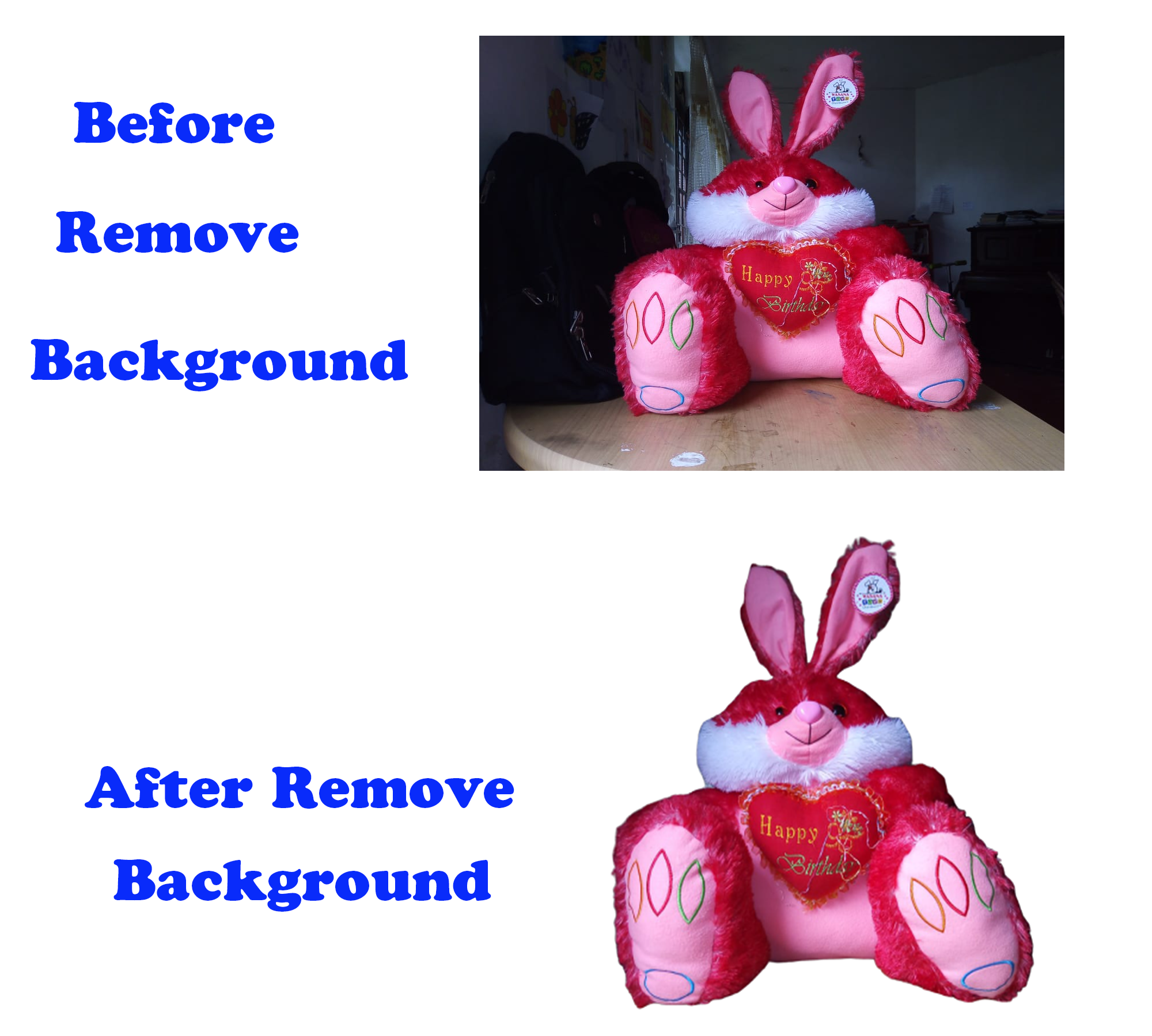 I Remove the background for 5 images