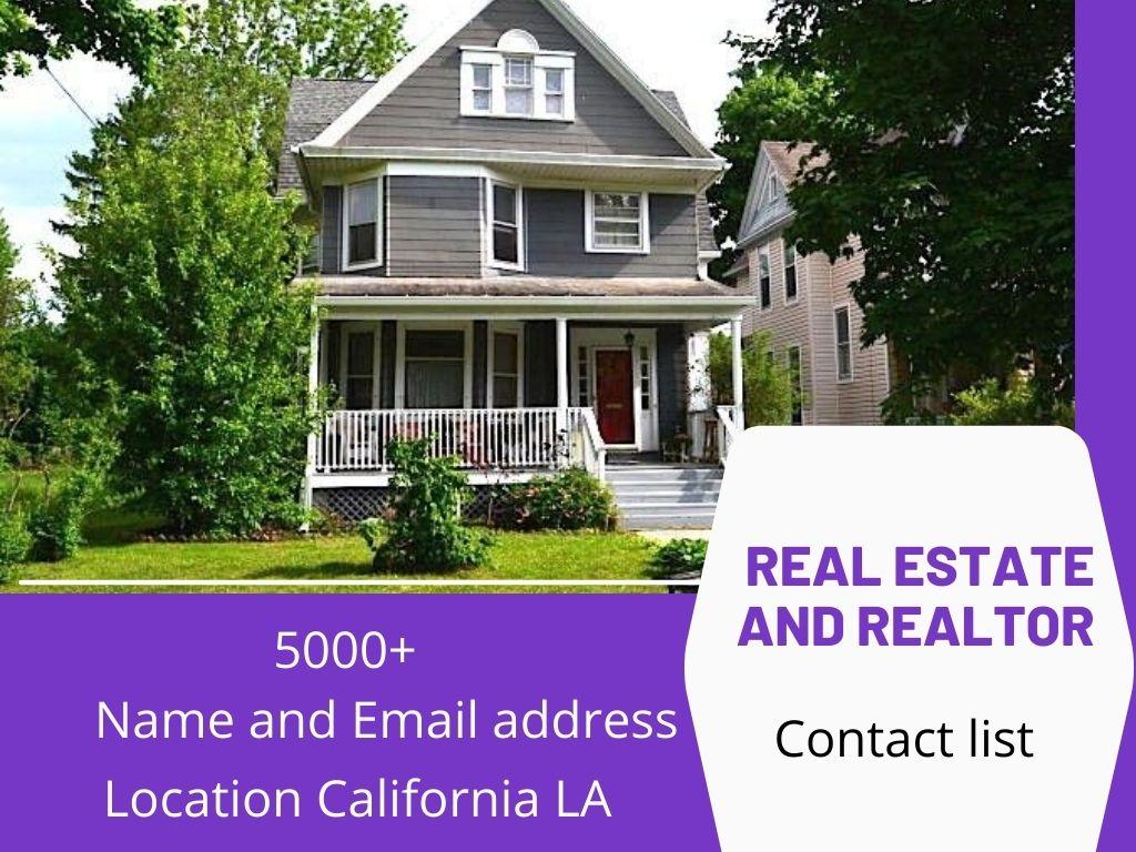 5000 Contact USA real estate agents email database B2...