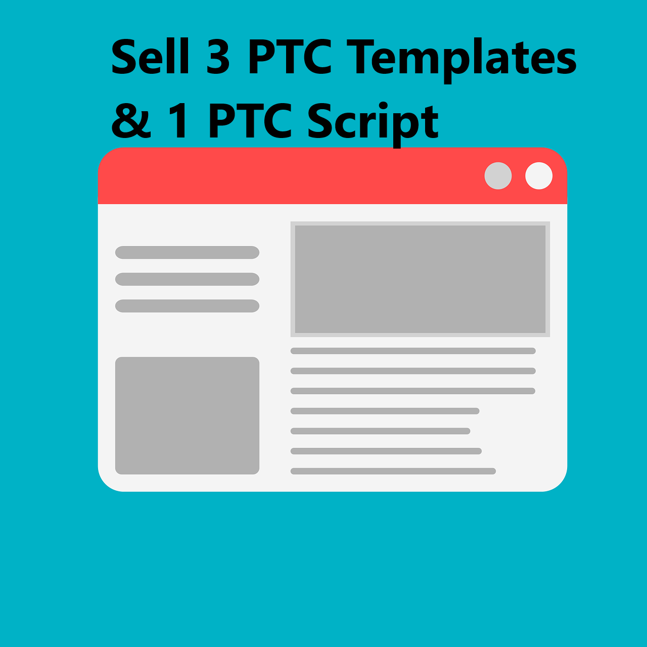 sell 3 ptc website templates and the script