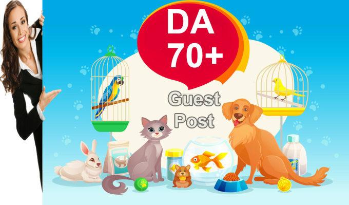 Make Guest post on DA 75+ Dogs or Pet Blog