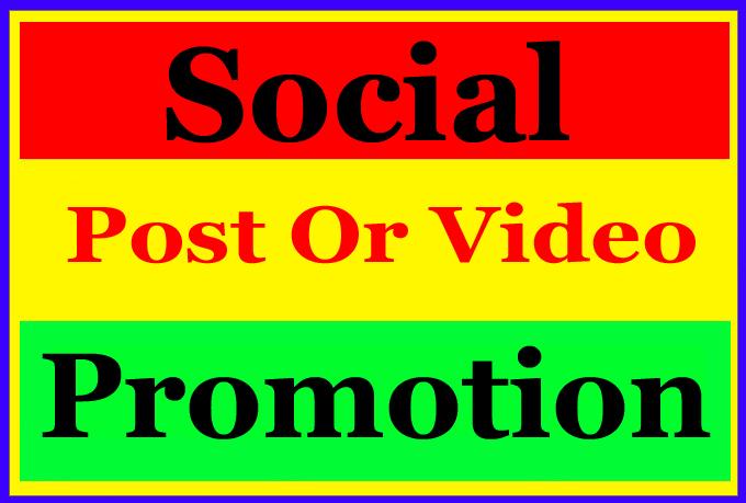 High Quality Social Video and Post Promotion for impr...