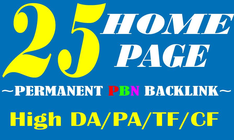 Create Manually 25 HOMEPAGE High Quality PBN SEO Back...